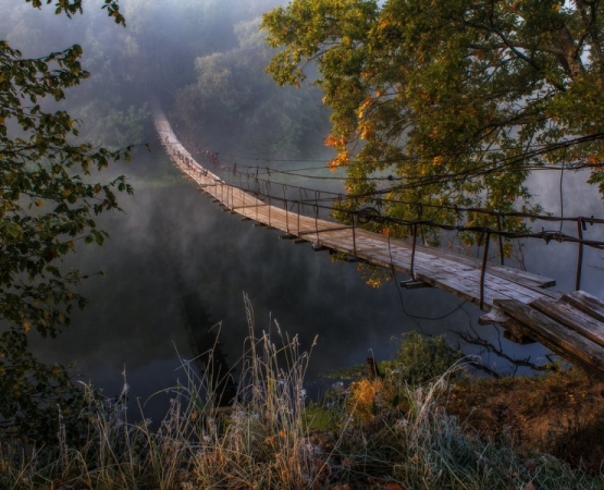 Подвесной мост в Хотылево на wikipoints.ru