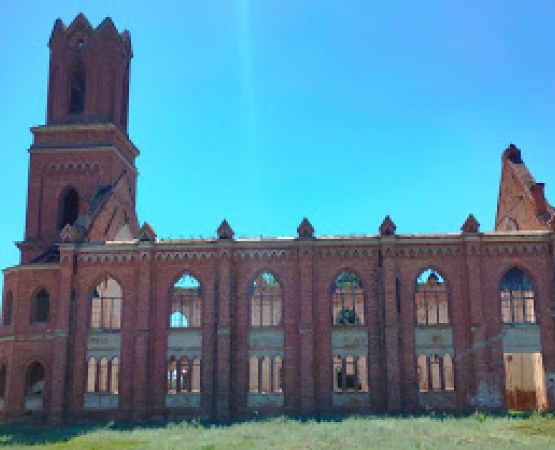 Лютеранская церковь в бывшей немецкой колонии Шефер. на wikipoints.ru